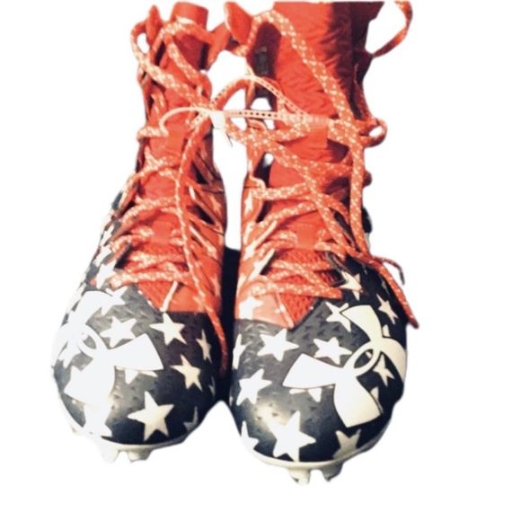 NWT $139 Under Armour | Highlight | USA Stars & Stripes Cleats | Men | Size 10 main image 10
